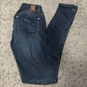 Blue Skinny Jeans with skinny Leg and Faded Design